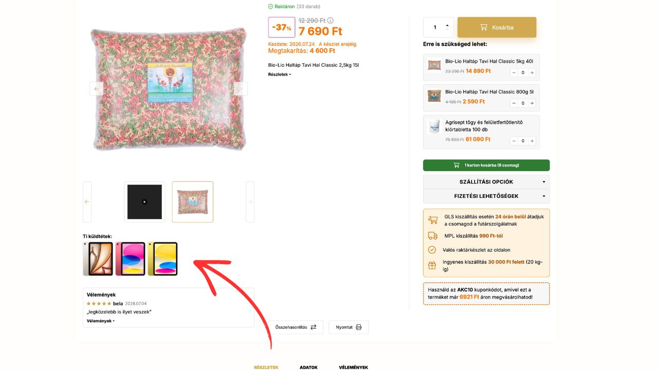 UNAS fejlesztés bemutató kép